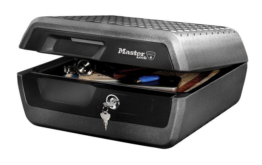Master Lock Feuerschutzbox LCFW30100 – Schlüsselschloss – 395 × 375 × 193 mm – Feuerschutz 60 min – Schwarz