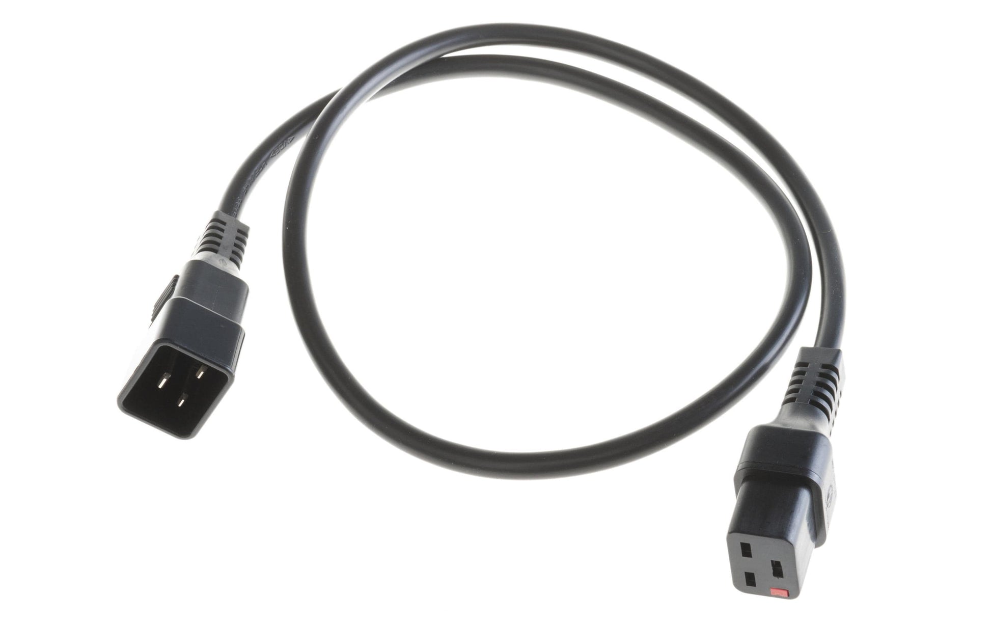 ACT IECLock Netzkabel 1 m – C19–C20, Schwarz