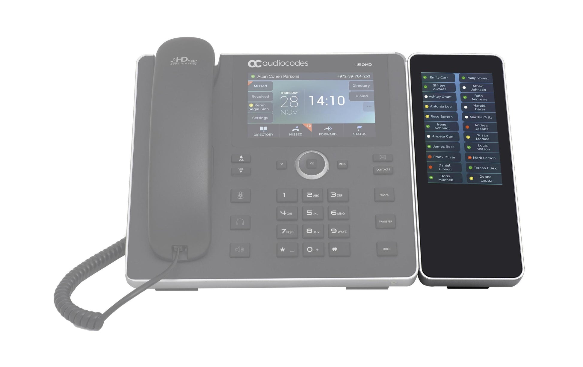 AudioCodes Erweiterungsmodul – für AudioCodes IP450HDEG, IPC450HDEG-BW, IP450HDEPSG und mehr, Schwarz
