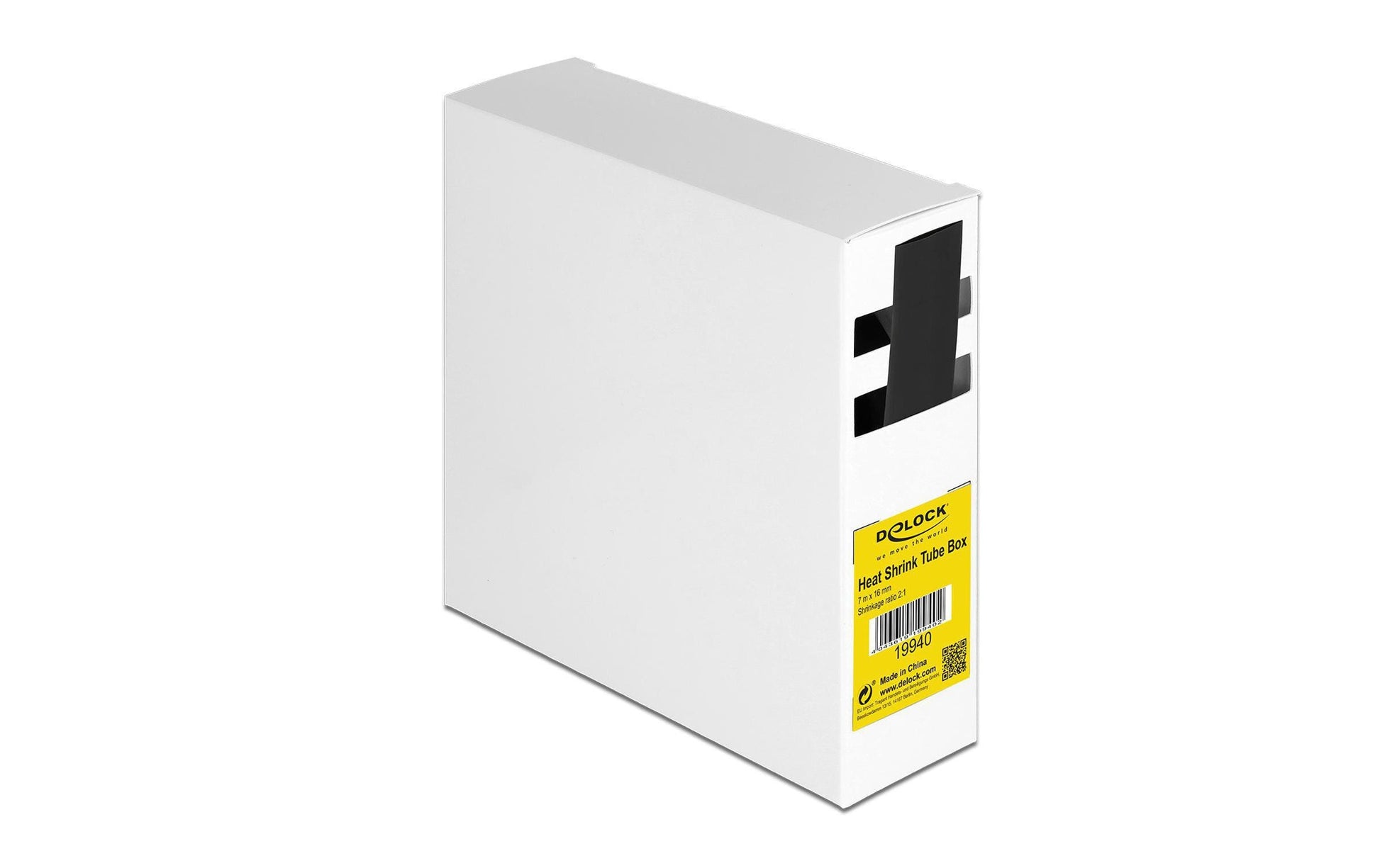 DeLOCK Schrumpfschlauch, 7 m, Ø 16 mm, 2:1, Polyolefin, Spenderbox – Schwarz