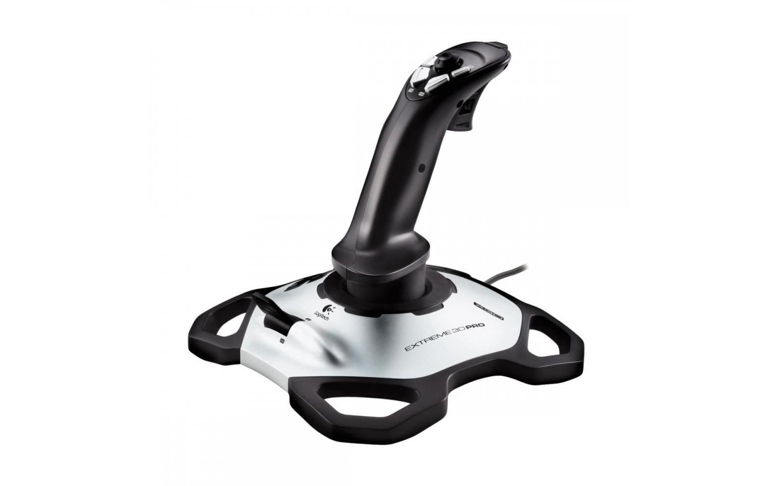 Logitech G Extreme 3D Pro – Joystick – USB (kabelgebunden), Schwarz/Weiss, für PC