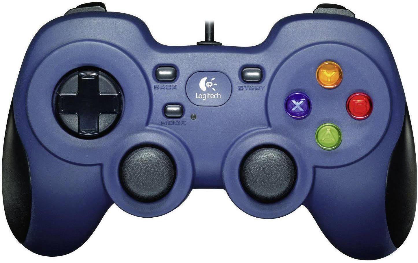 Logitech G F310 – Gamepad – USB (kabelgebunden), Analoge Sticks – für PC (Windows), Schwarz/Blau