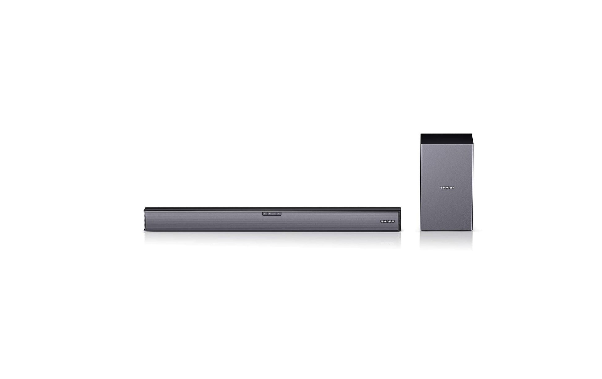 Sharp HT-SBW182 – Soundbar mit kabellosem Subwoofer – 2.1, 160 W, für DLNA, HDMI eARC, Optisch, Schwarz