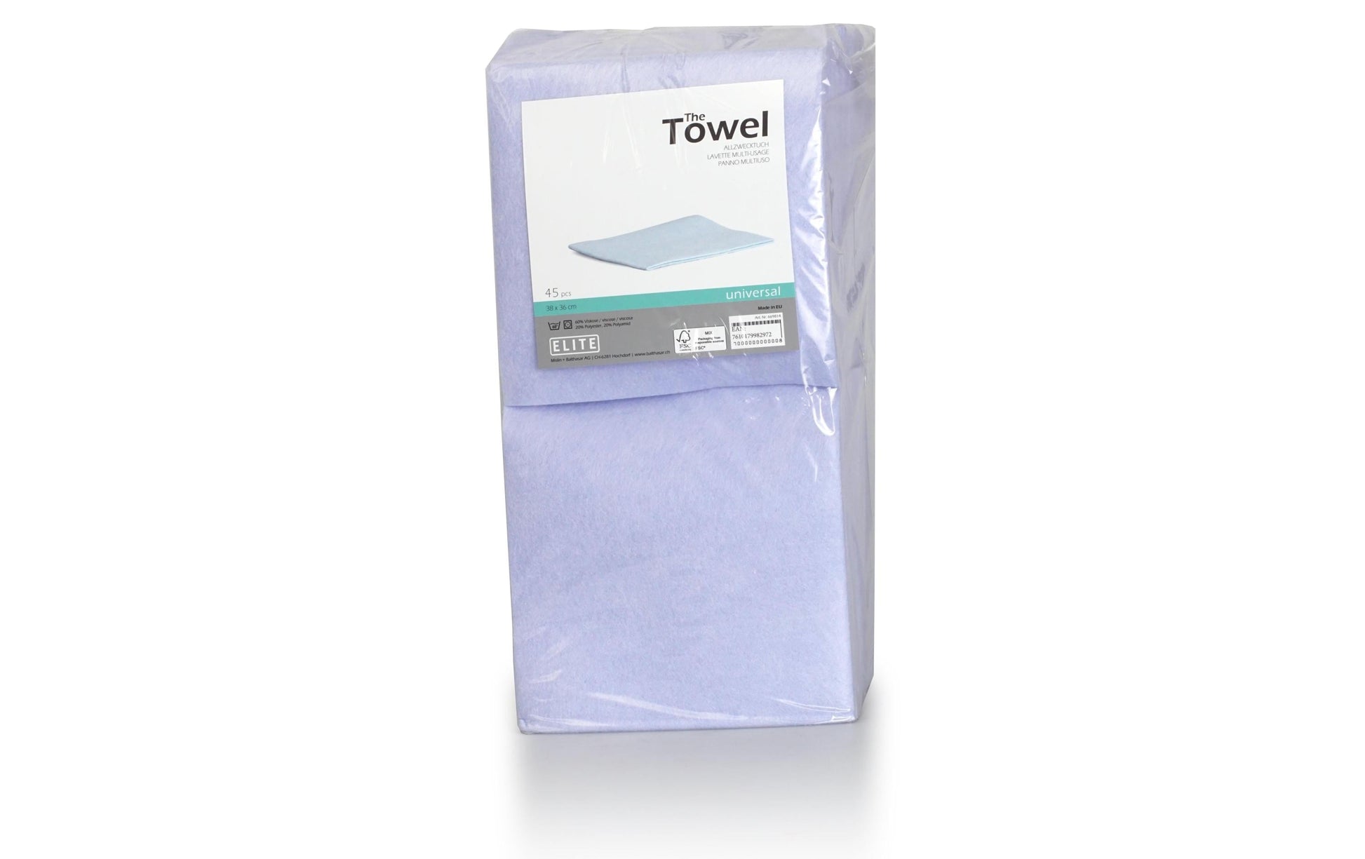 Elite Allzwecktuch – blau – 38 × 36 cm – Viskose – 45er-Set