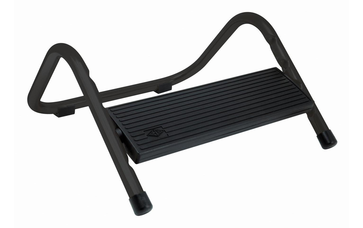 WEDO Fussstütze – Trittfläche 345 × 335 mm, höhenverstellbar, schwarz