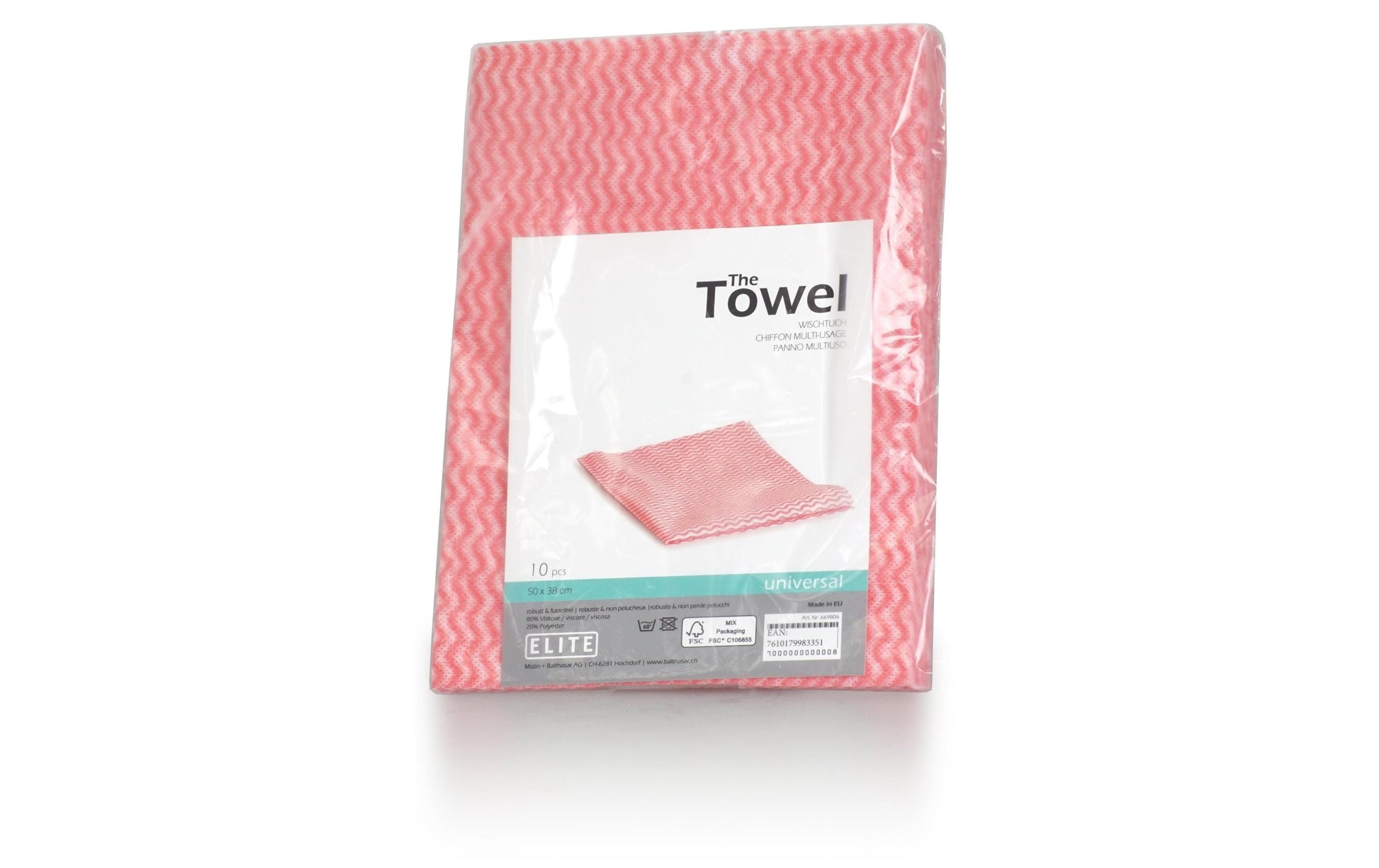 Elite Allzwecktuch – rosa – 50 × 38 cm – Viskose – 10er-Set