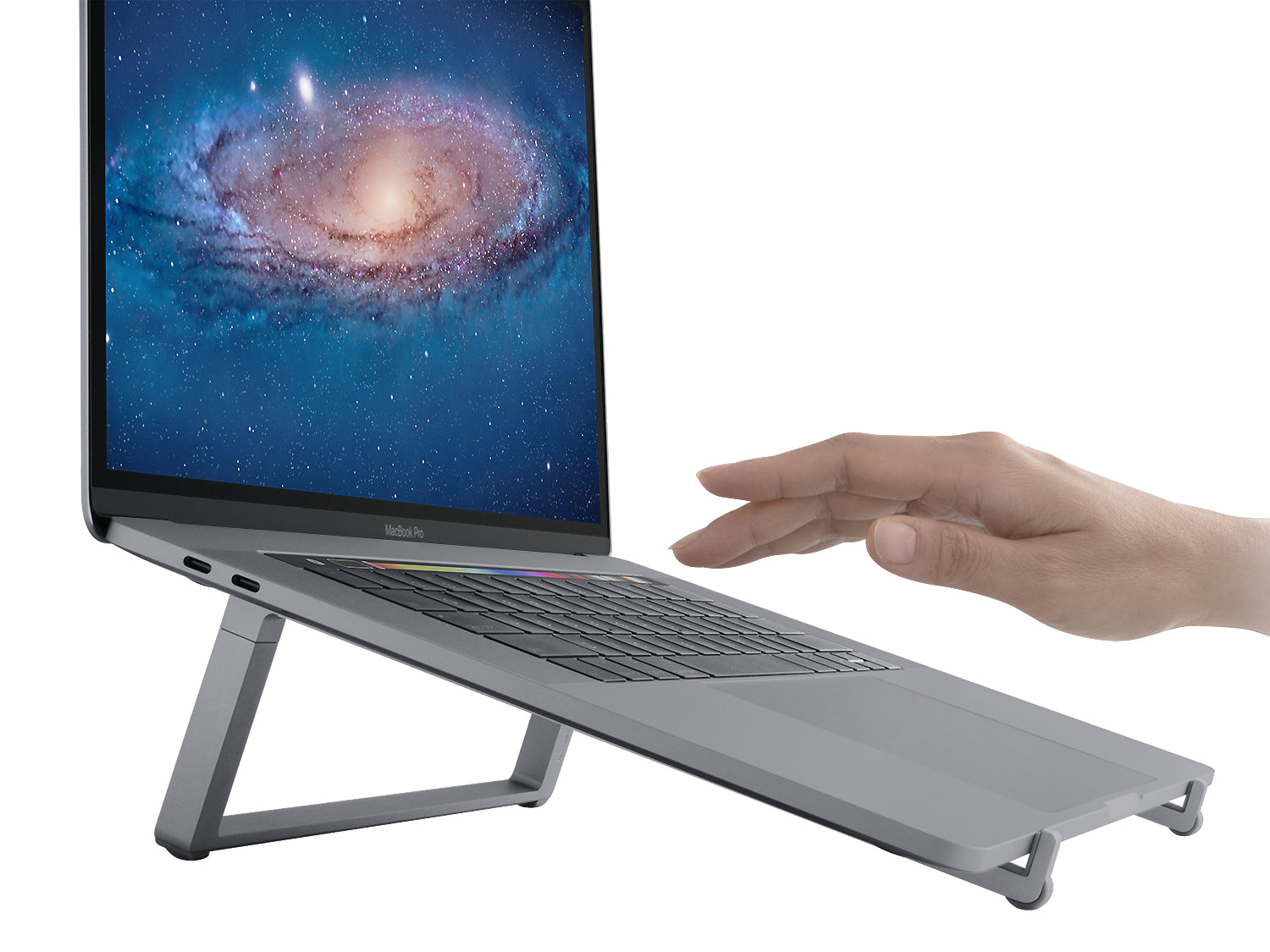 Rain Design mBar Pro Laptop-Ständer – bis 15", faltbar, Aluminium – Grau
