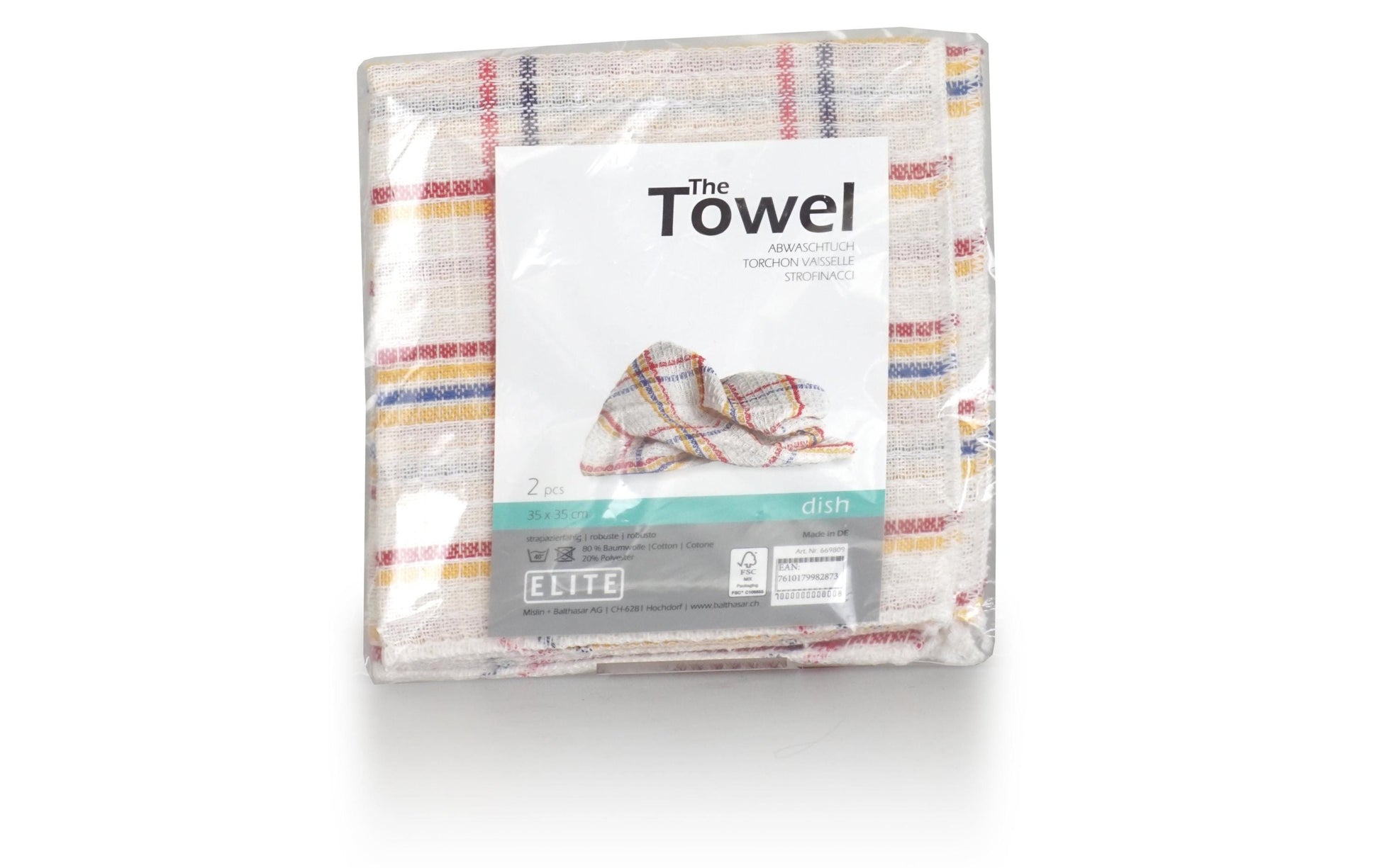 Elite Allzwecktuch – assortiert – 35 × 35 cm – Polyester – 2er-Set