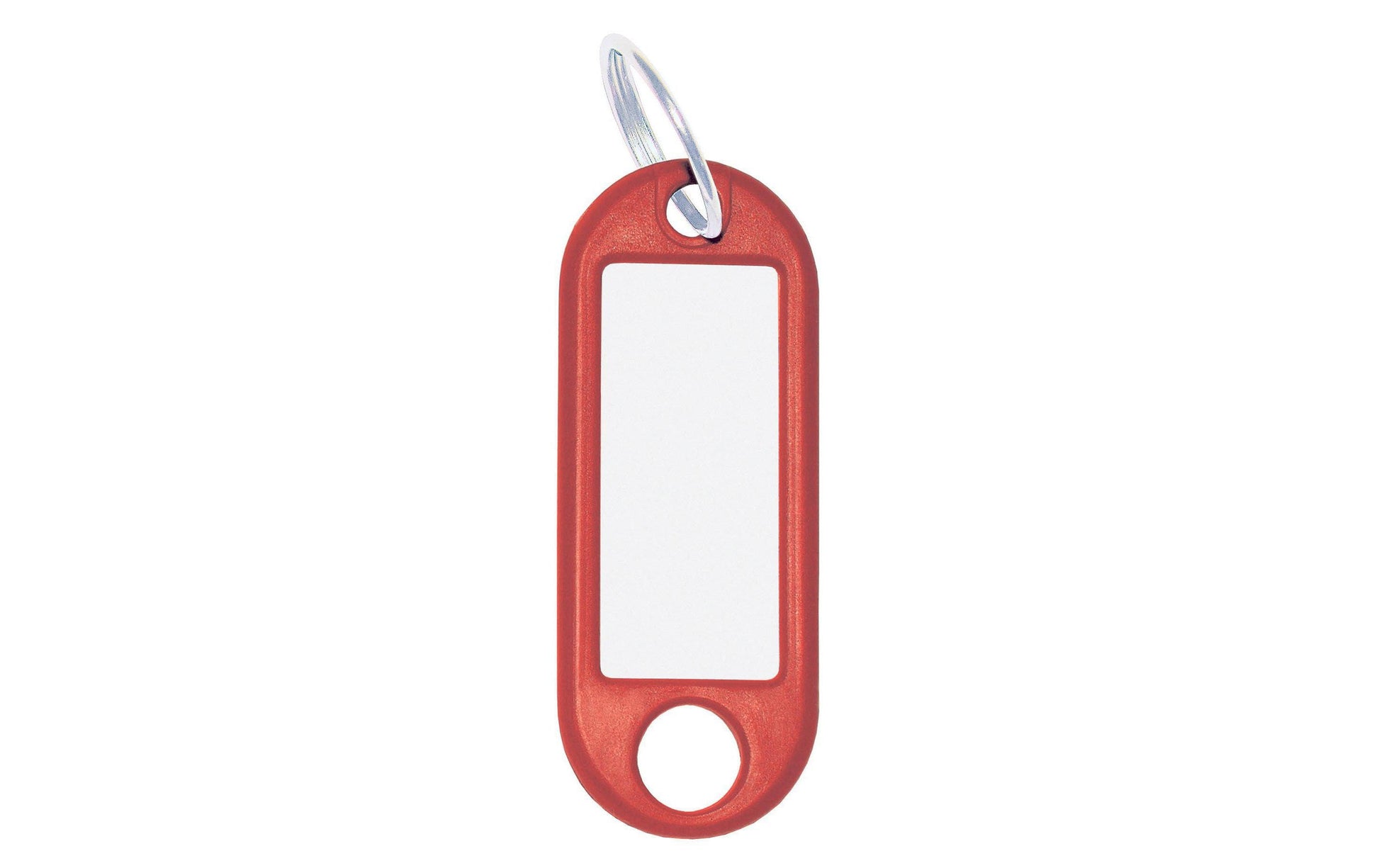 Wedo Schlüsselring – Kunststoff, Rot, 52 × 21 × 3 mm, 100er-Pack