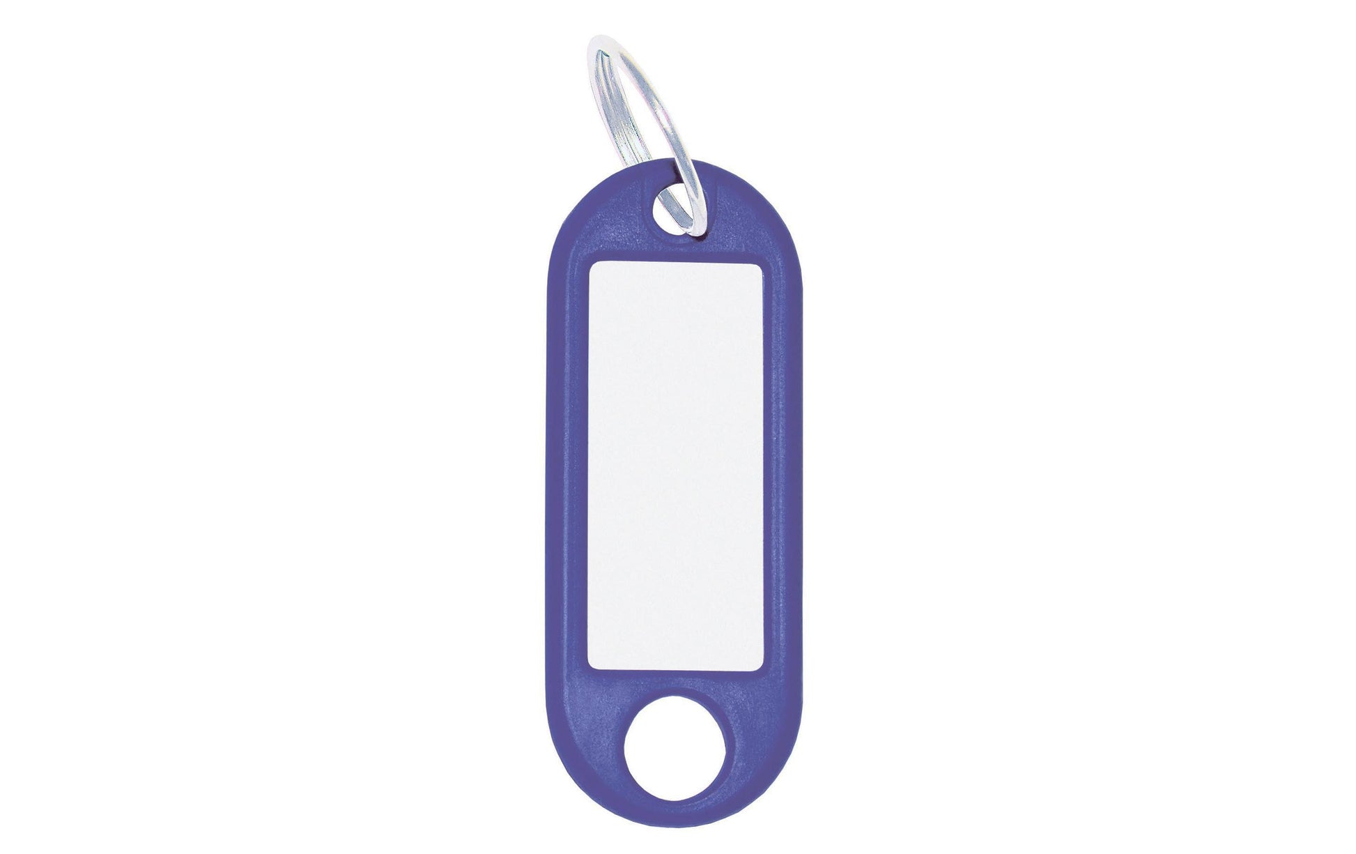 Wedo Schlüsselanhänger – mit Ring, Kunststoff, Blau, 52 × 21 mm, 100er-Pack