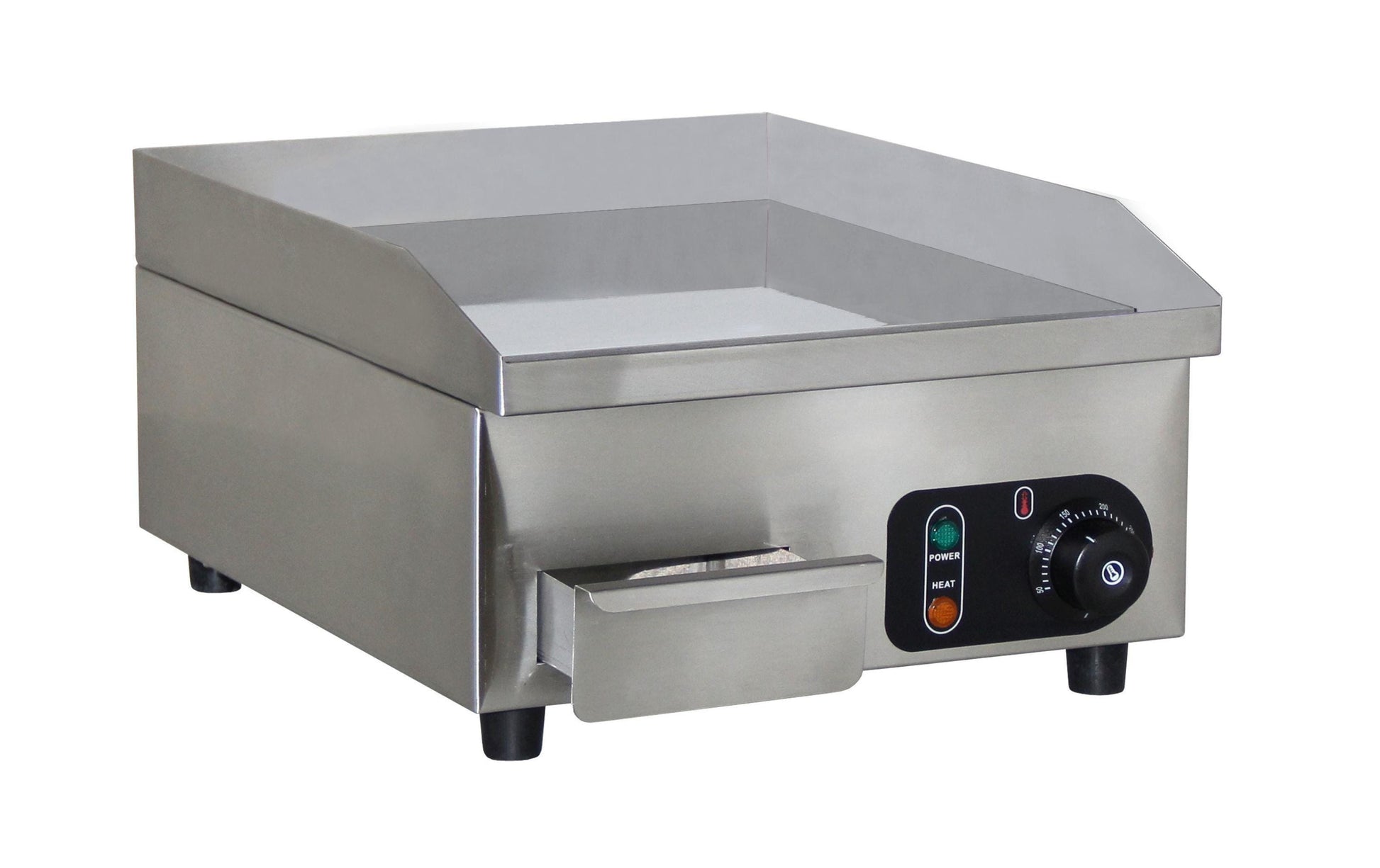 Kibernetik Plattengrill D360 – 36 cm Grillfläche, 2000 W – Silber/Edelstahl
