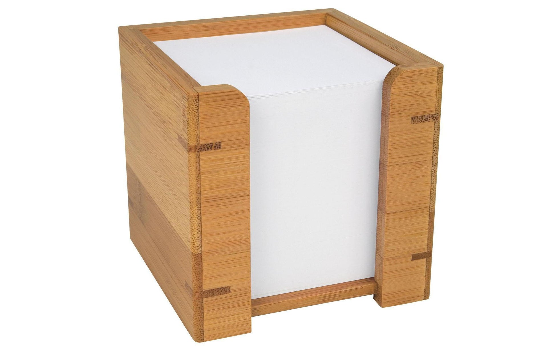 Wedo Zettelbox – 900 Blatt, 90 × 90 mm, Bambus, Holz, 103 × 103 × 105 mm