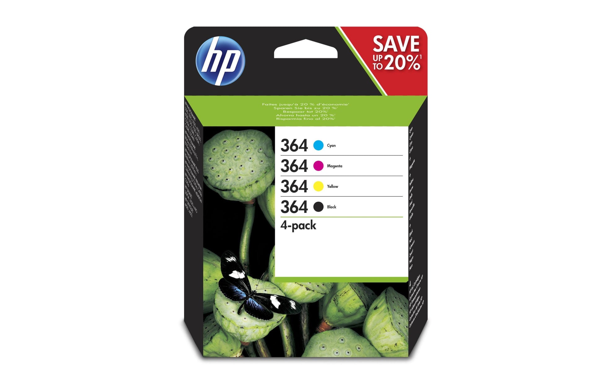 HP Tintenpatronen-Multipack 364, CMYK, 4er-Pack