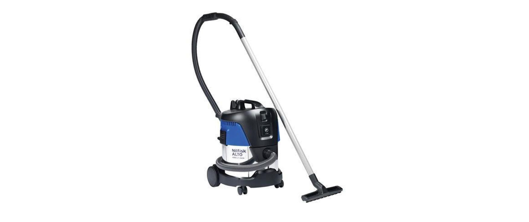 Nilfisk Mehrzwecksauger – Aero 21-21 PC Inox, Schwarz, Blau, Weiss