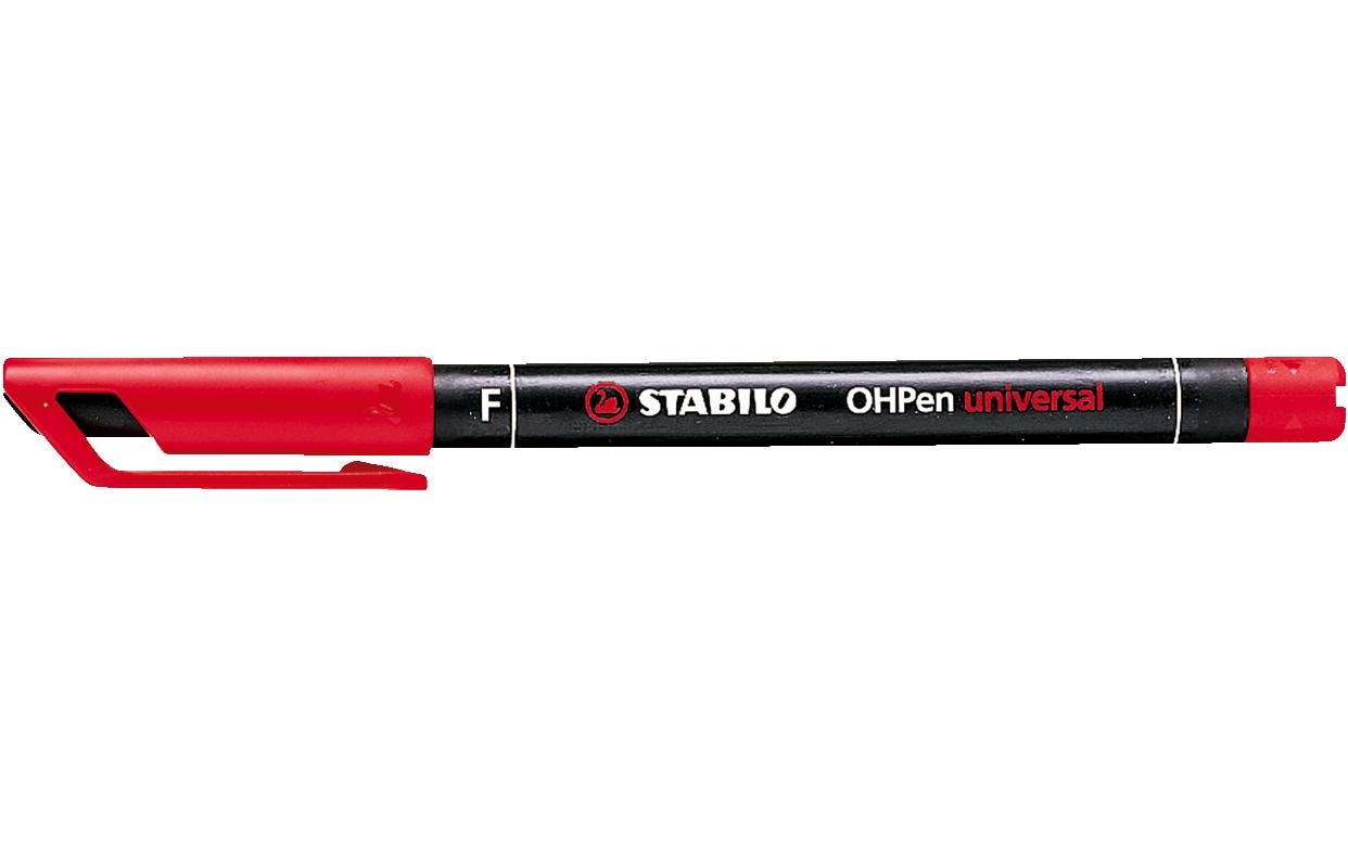 Stabilo OHP-Marker für Folien und glatte Oberflächen – Rot, 1er