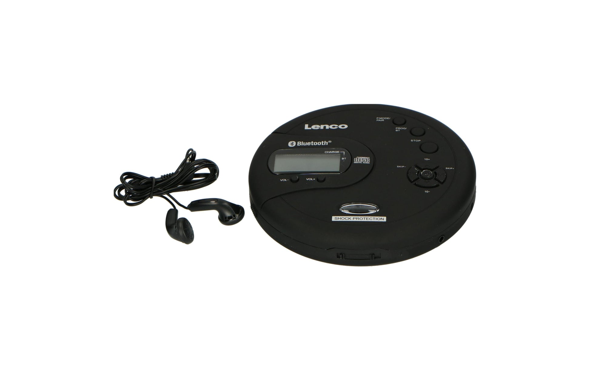 Lenco CD-300 – CD-Player – Portabel – Bluetooth, Akkubetrieb – Schwarz