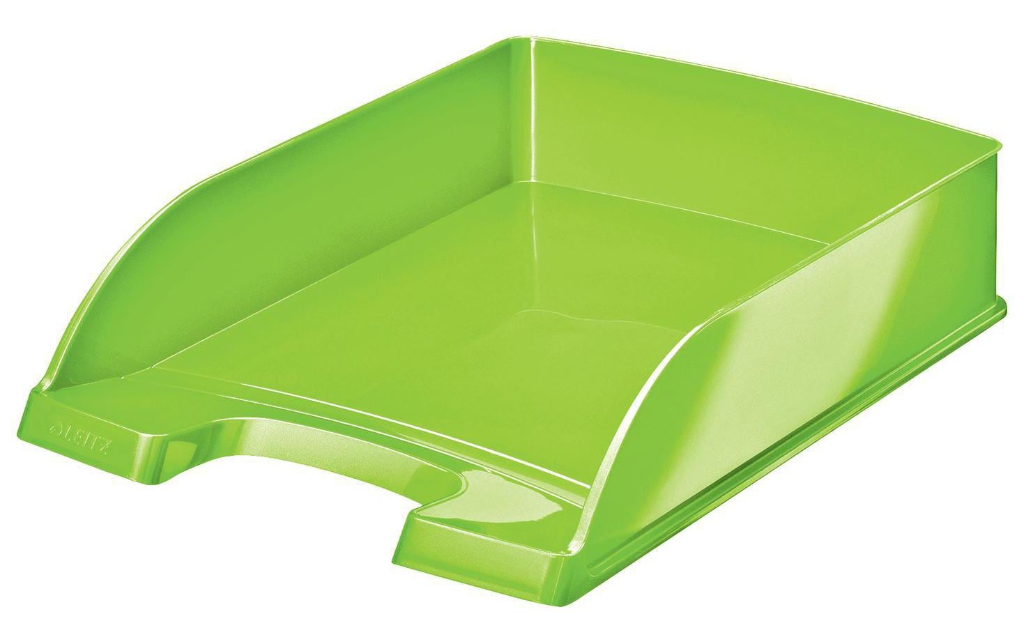Leitz WOW – Briefkorb für A4, Polystyrol (PS), Hellgrün, 255 × 70 × 357 mm