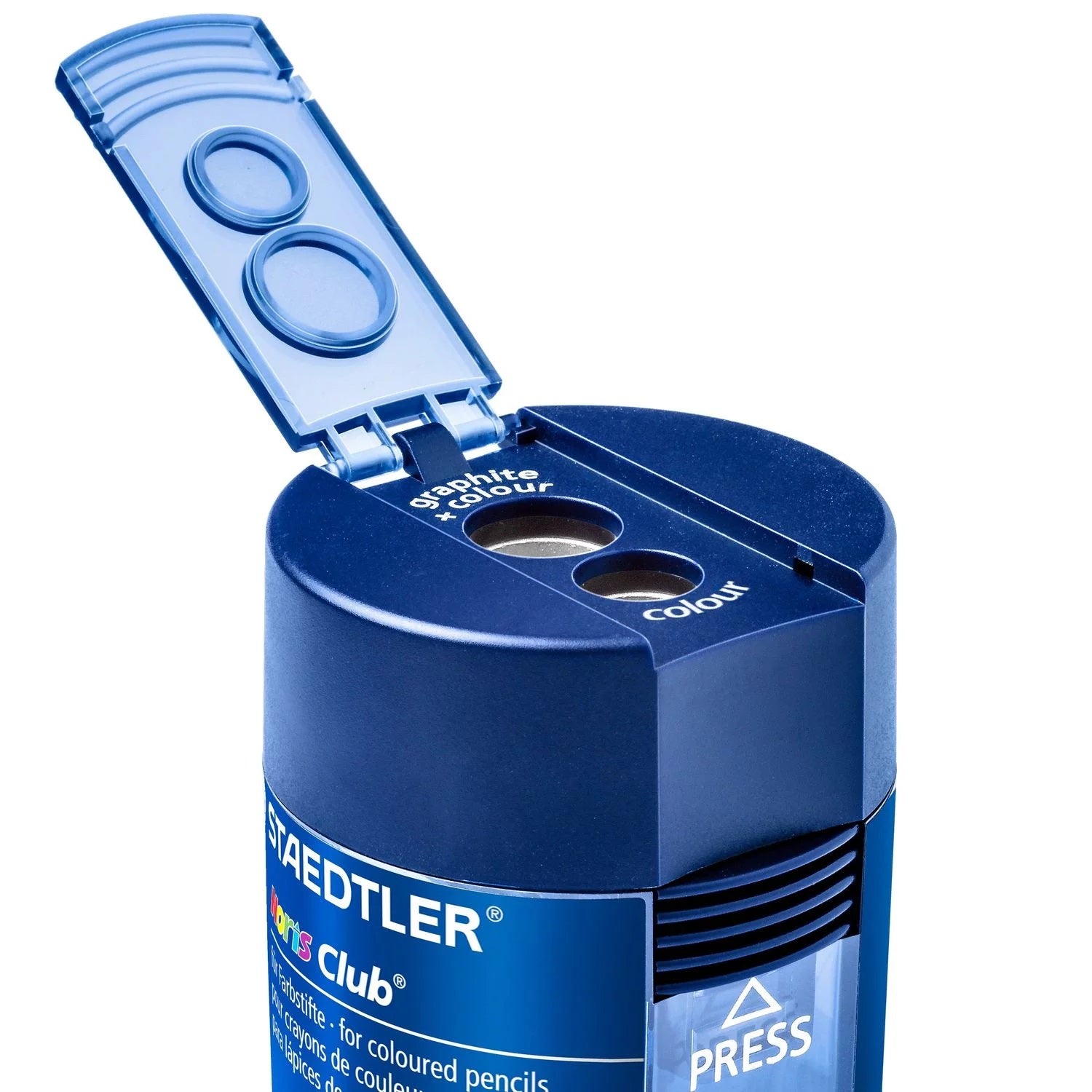 Staedtler Noris 512002 Doppel-Spitzdose – für Ø bis 10,2 mm – Metall, Kunststoff – Blau