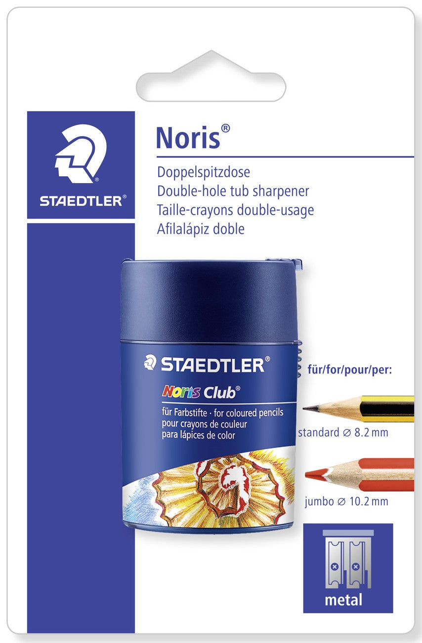 Staedtler Noris 512002 Doppel-Spitzdose – für Ø bis 10,2 mm – Metall, Kunststoff – Blau