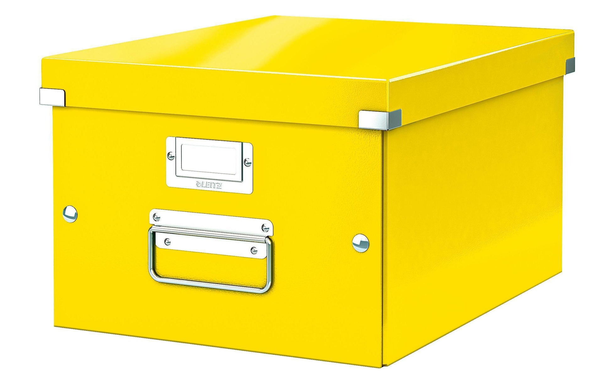 Leitz Click&Store Aufbewahrungsbox B 281 × H 200 × T 370 mm – für A4, mit Deckel, stapelbar, gelb, Karton