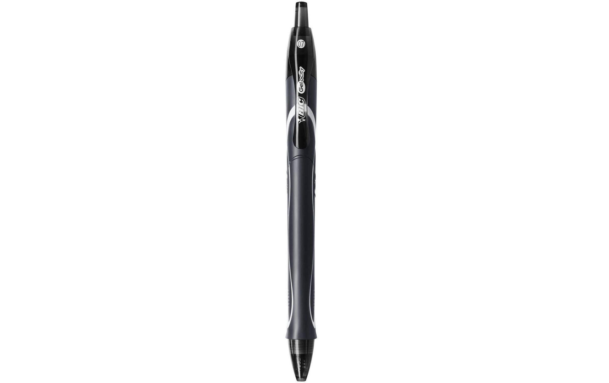 BIC Gelschreiber, Druckmechanik – Schwarz, Spitze 0,7 mm, nachfüllbar, 12er-Set