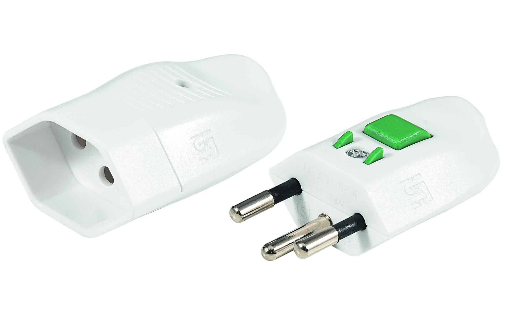 Steffen Adapterkabel T12–Schraubklemme, 3-polig, 250 V 10 A, IP20 – weiss