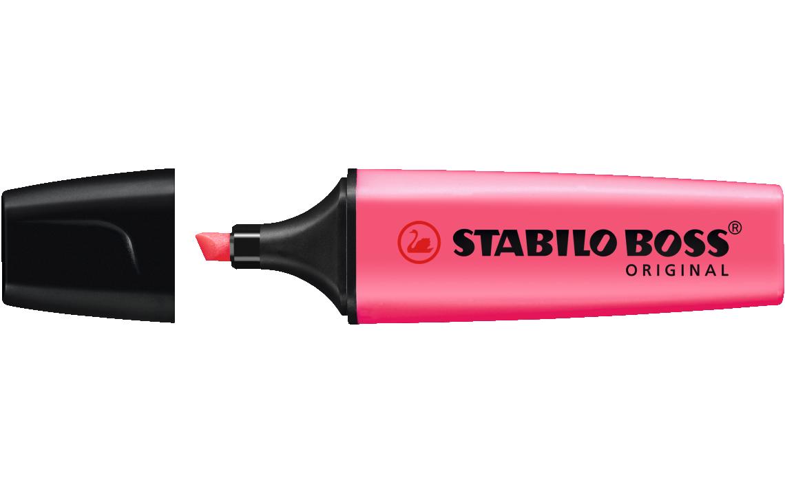 STABILO BOSS Original Textmarker Rosa – Keilspitze, 2–5 mm, nachfüllbar