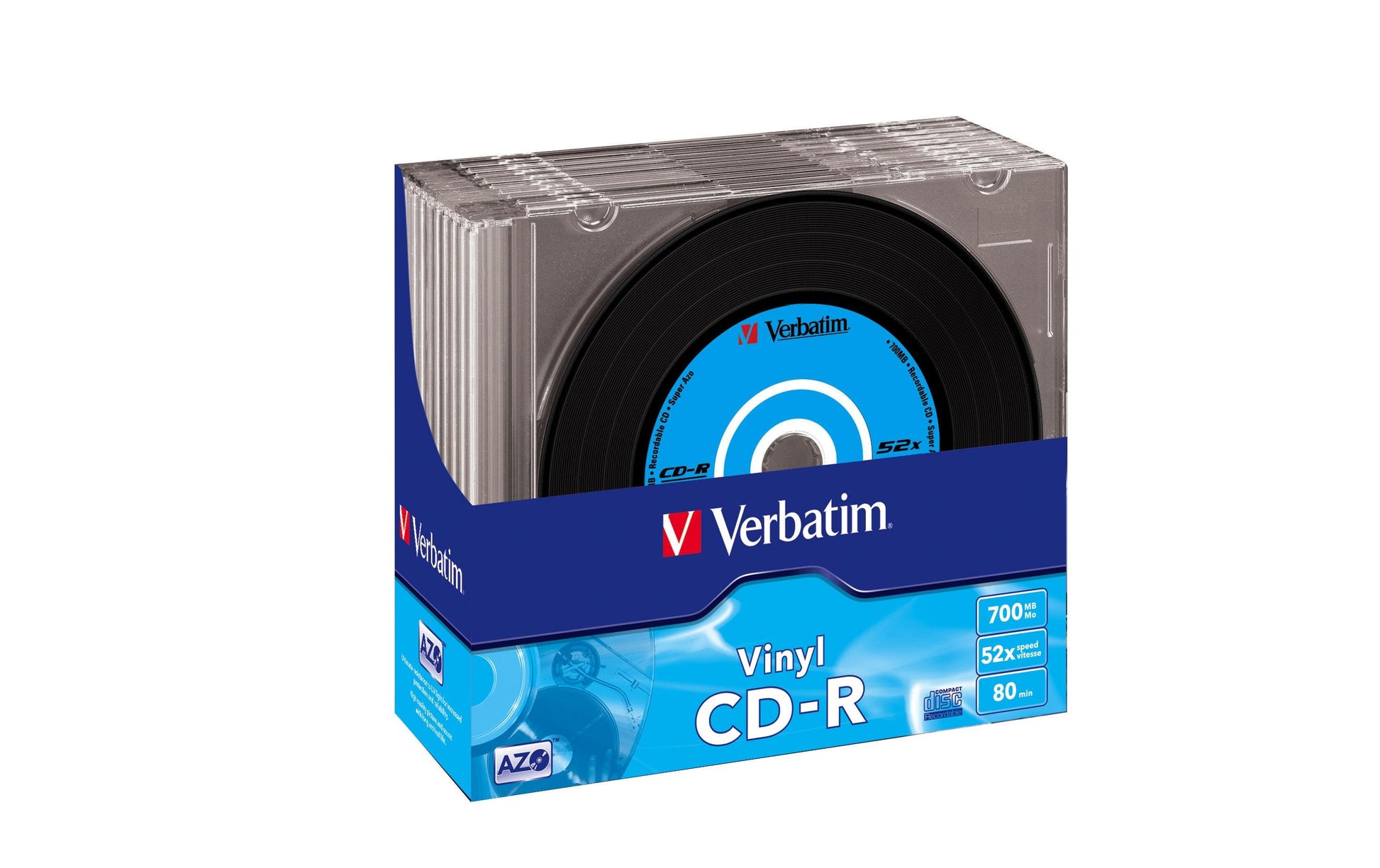 Verbatim CD-R 700 MB – 52×, Data Vinyl, 10er Pack