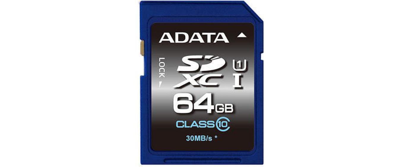 ADATA Premier SDXC 64 GB – UHS-I, Klasse 10, 30/10 MB/s, ohne Adapter