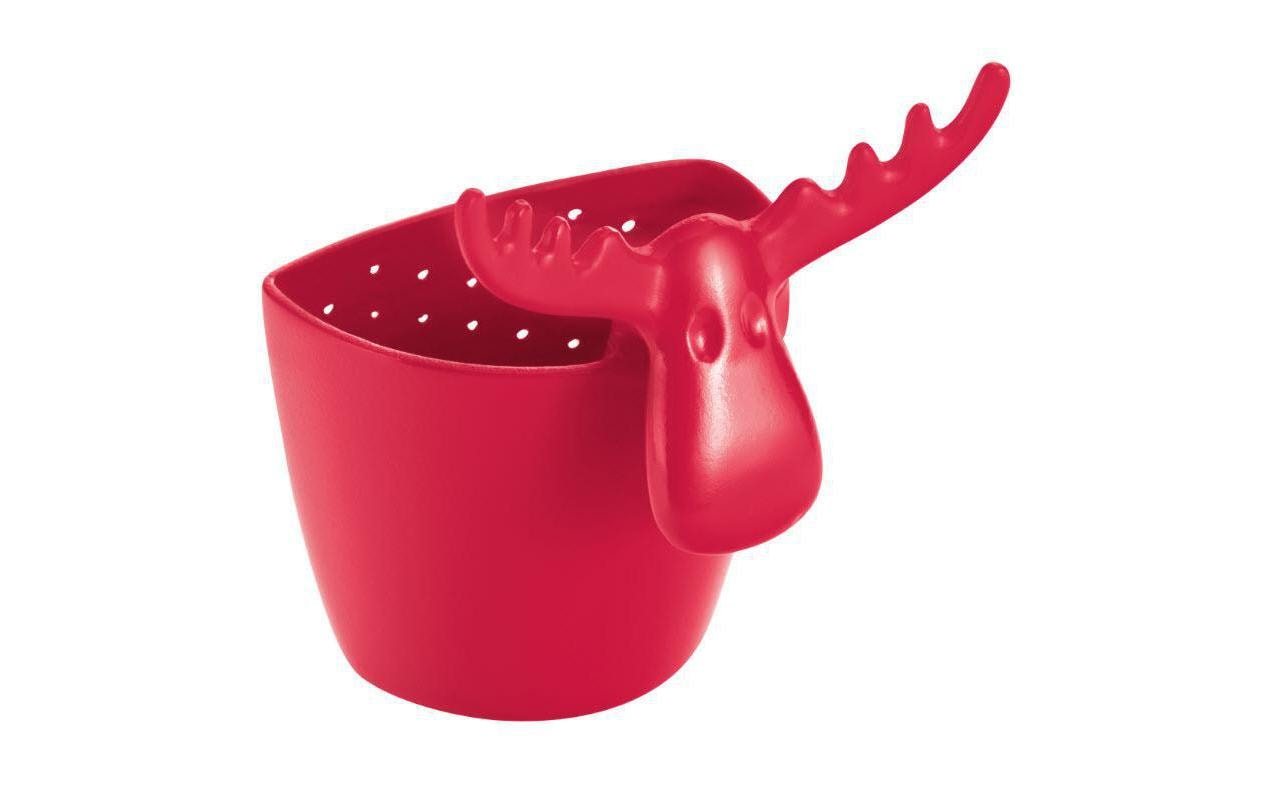 Koziol RUDOLF – Teesieb 7,3 × 6,6 × 9 cm, Kunststoff, Rot