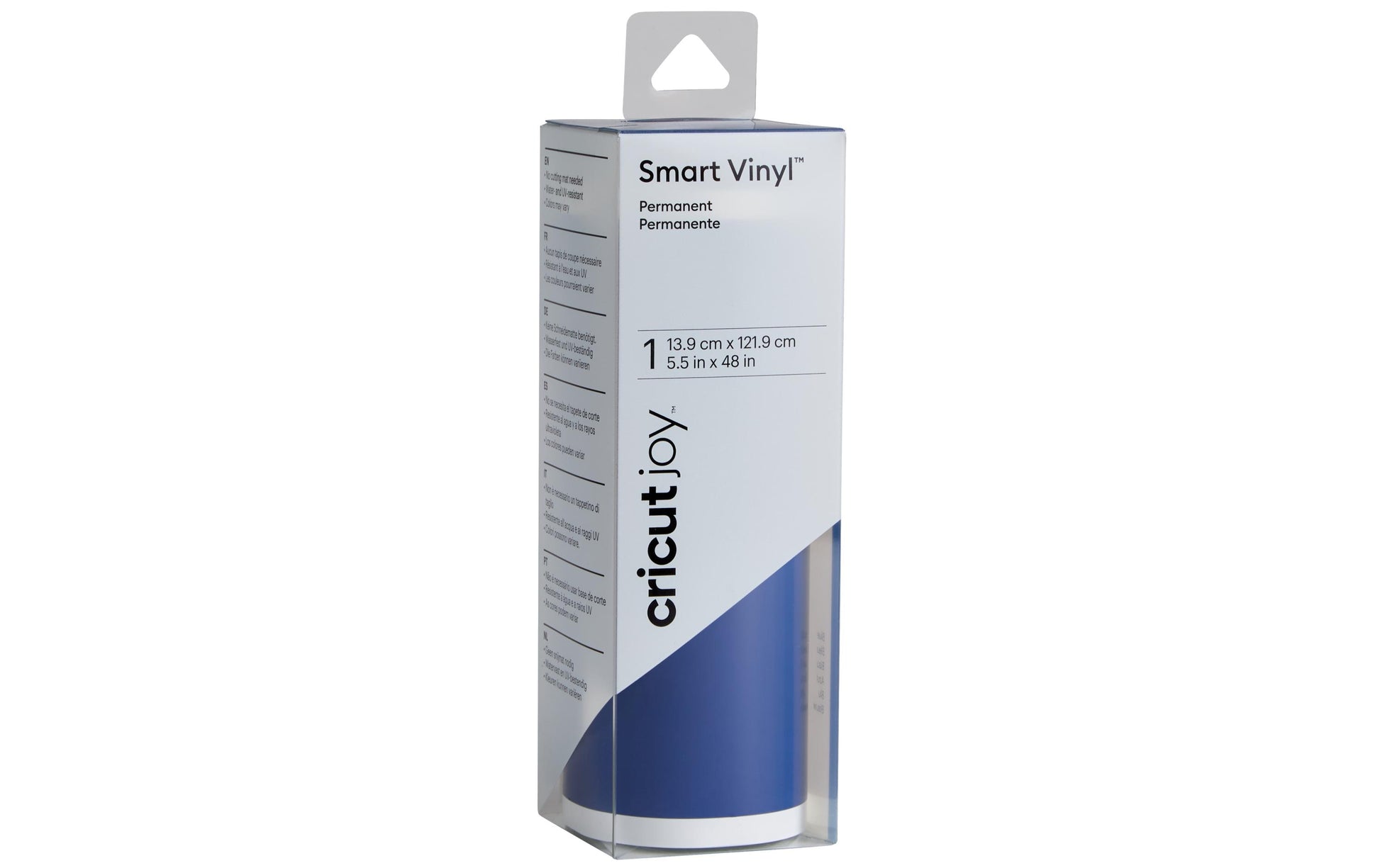 Cricut Smart Vinyl Klebefolie – glänzend, permanent, blau – 13,9 × 121,9 cm – für Cricut Joy
