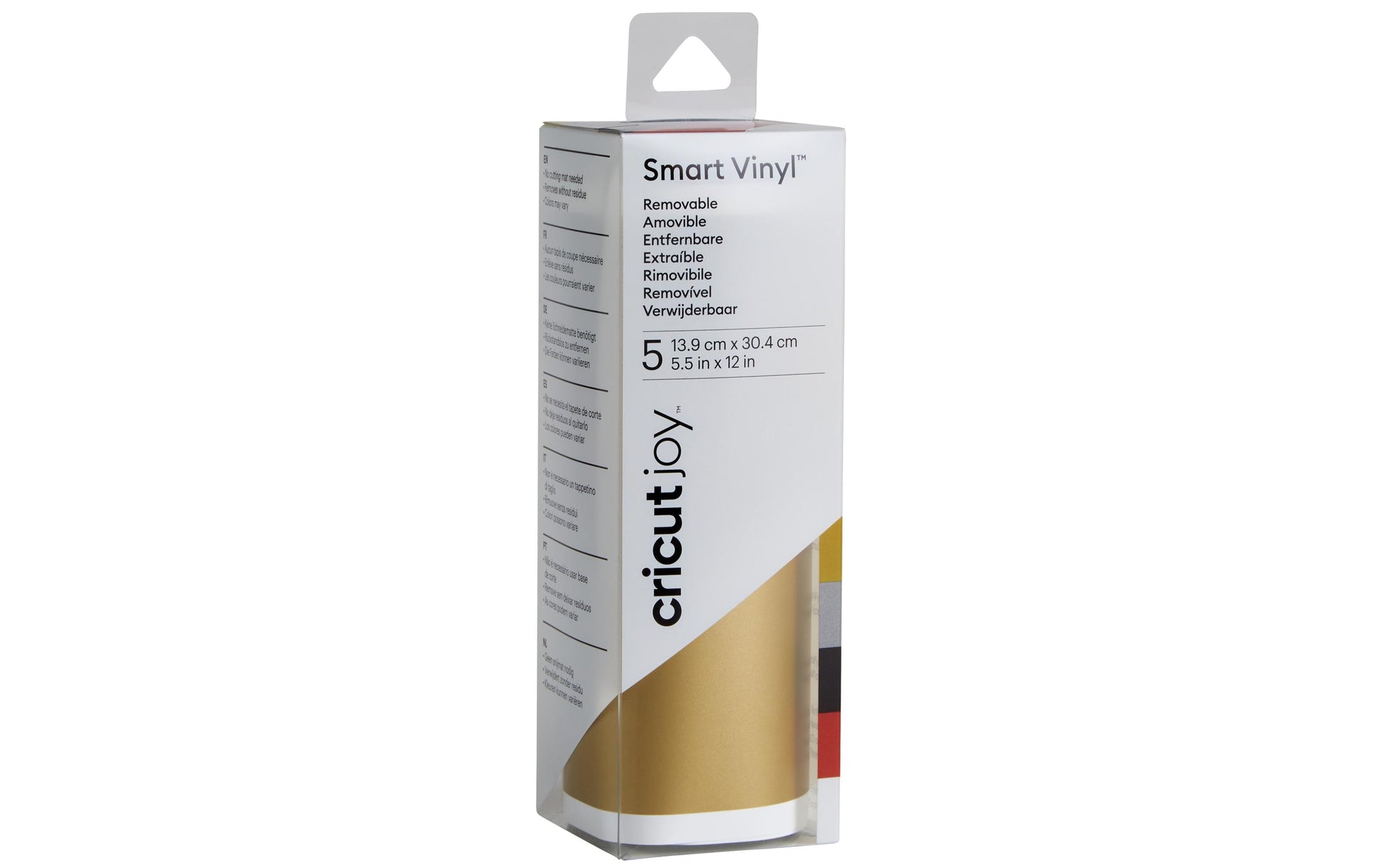Cricut Smart Vinyl Klebefolie – matt, wiederablösbar, mehrfarbig – 13,9 × 30,4 cm – für Cricut Joy