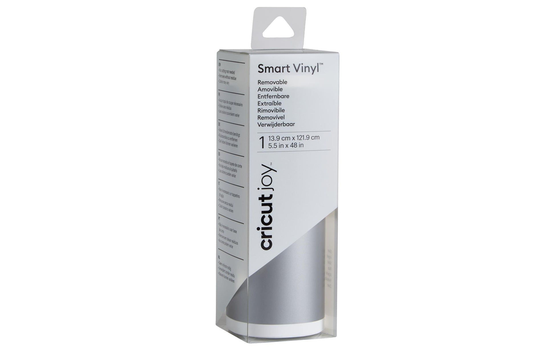 Cricut Smart Vinyl Matt Vinylfolie – Silber – 13,9 × 121,9 cm – für CRICUT JOY Schneideplotter