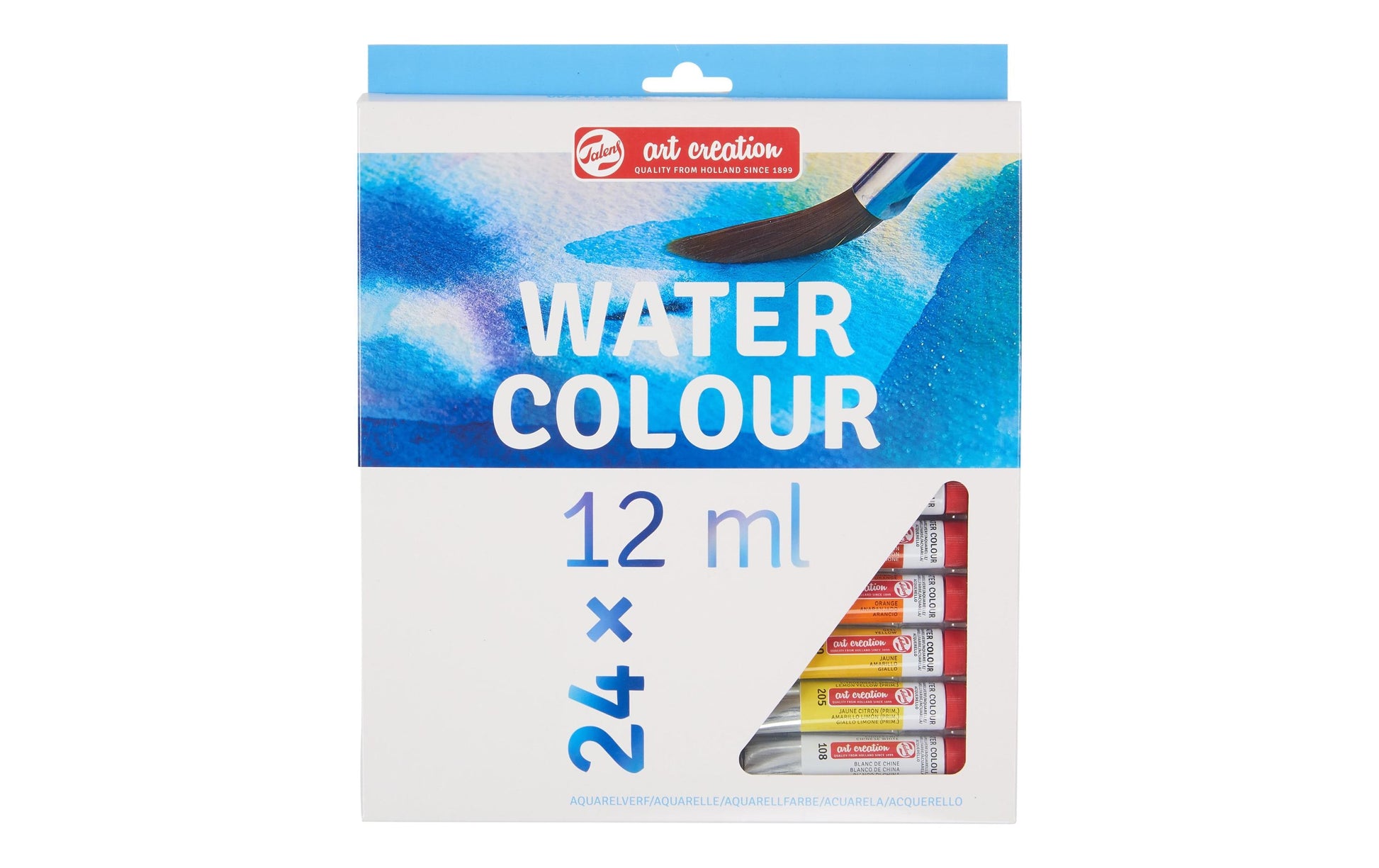 Talens Aquarellfarbe – Mehrfarbig – 24 Farben – 24×12 ml (288 ml) – für Papier