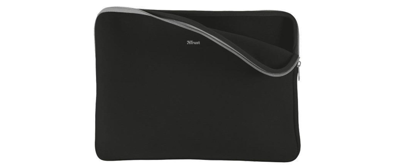 Trust Primo Soft Sleeve Notebook-Schutzhülle – für Notebooks bis 15,6", Stossschutz, Neopren, Schwarz