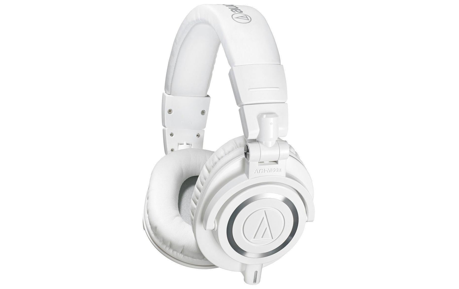 Audio-Technica ATH-M50xWH – Over-Ear Studio-Kopfhörer – geschlossen, 3,5 mm – weiss
