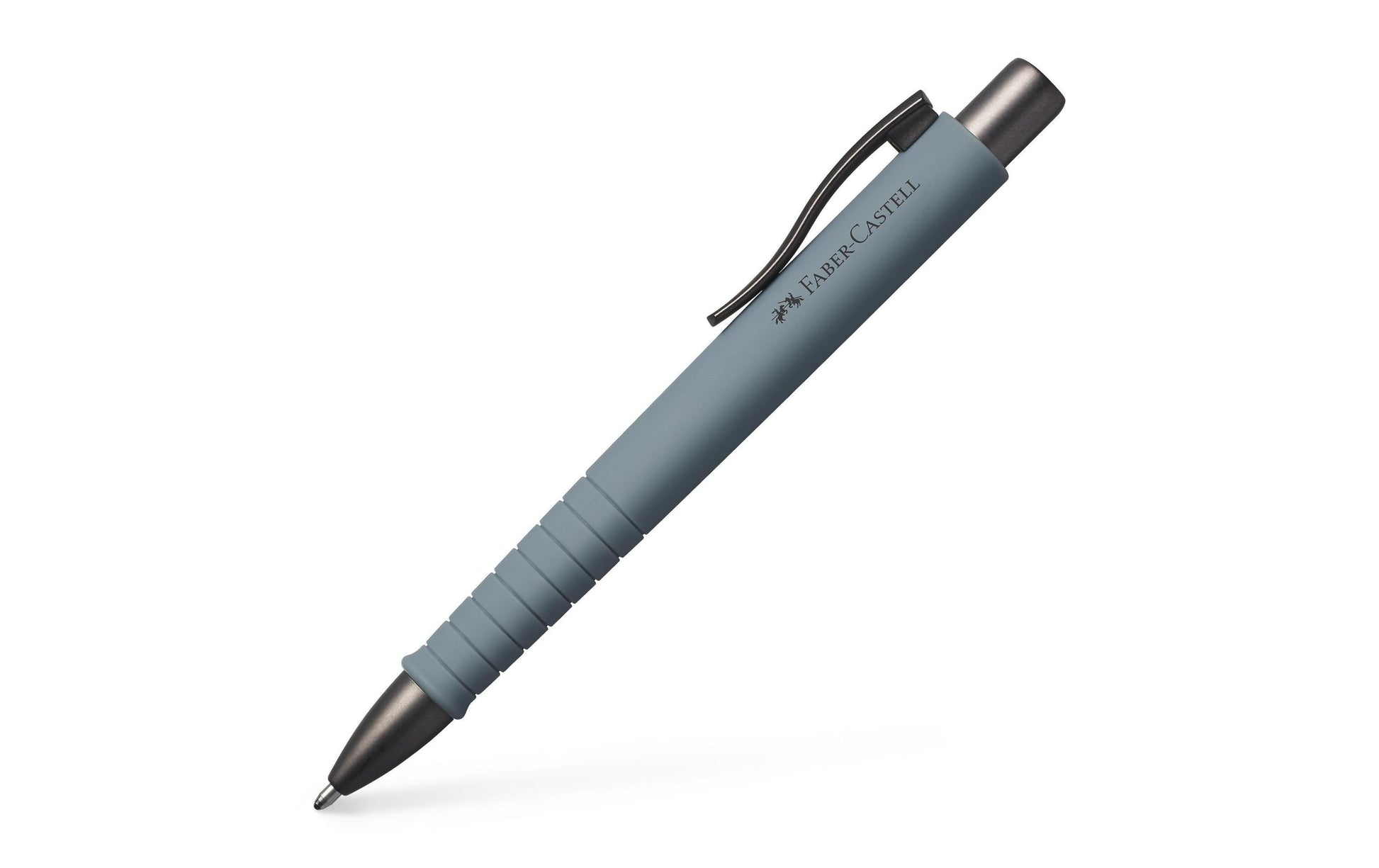 Faber-Castell Poly Ball Urban Kugelschreiber – Blau, Druck, Grau, dokumentenecht, nachfüllbar