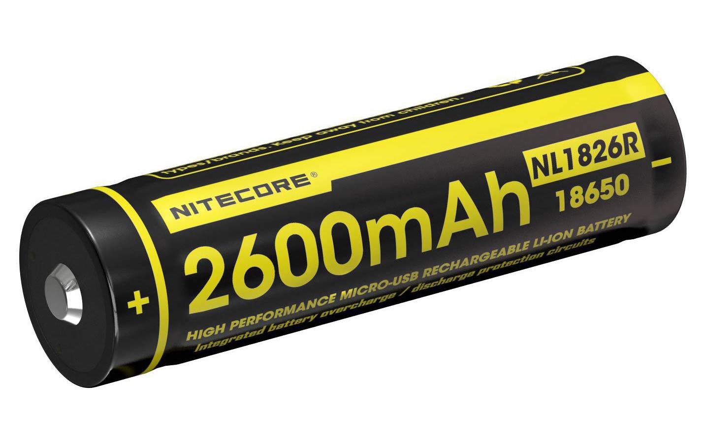 Nitecore 18650 Akku, Li-Ion, 2600 mAh, 3,6 V – 1 Stk.