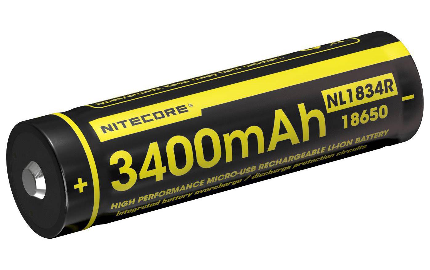 Nitecore 18650 Akku, Li-Ion, 3400 mAh, 3,6 V – 1 Stk.