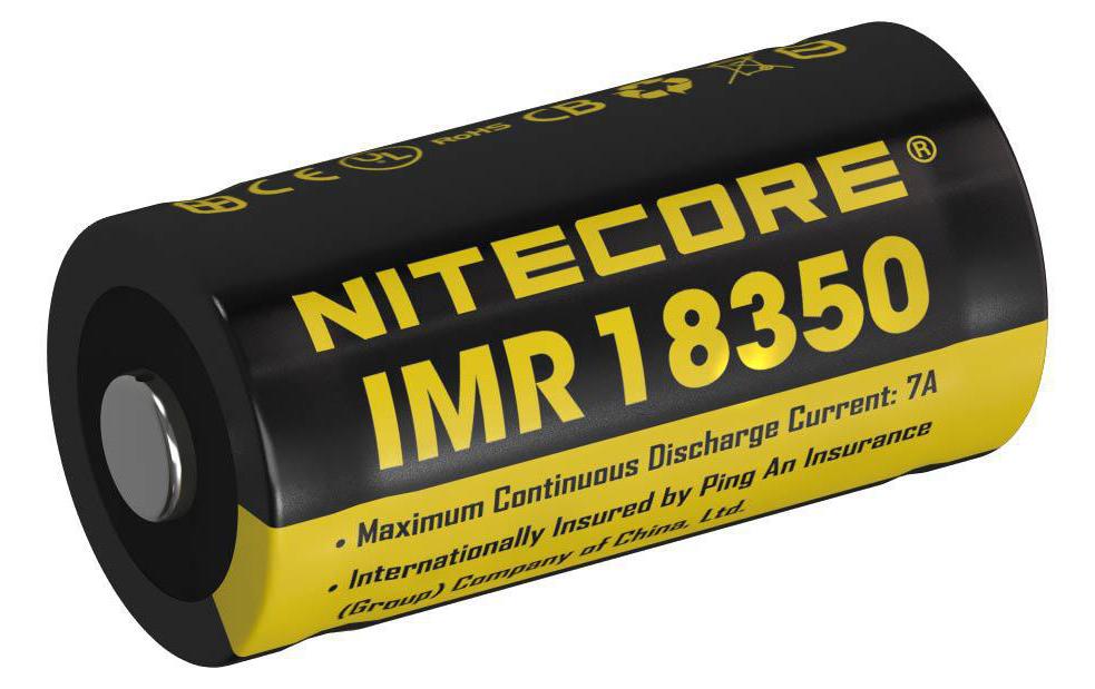 Nitecore 18350 Akku – Li-Ion, 700 mAh, 3,7 V – 1 Stk.