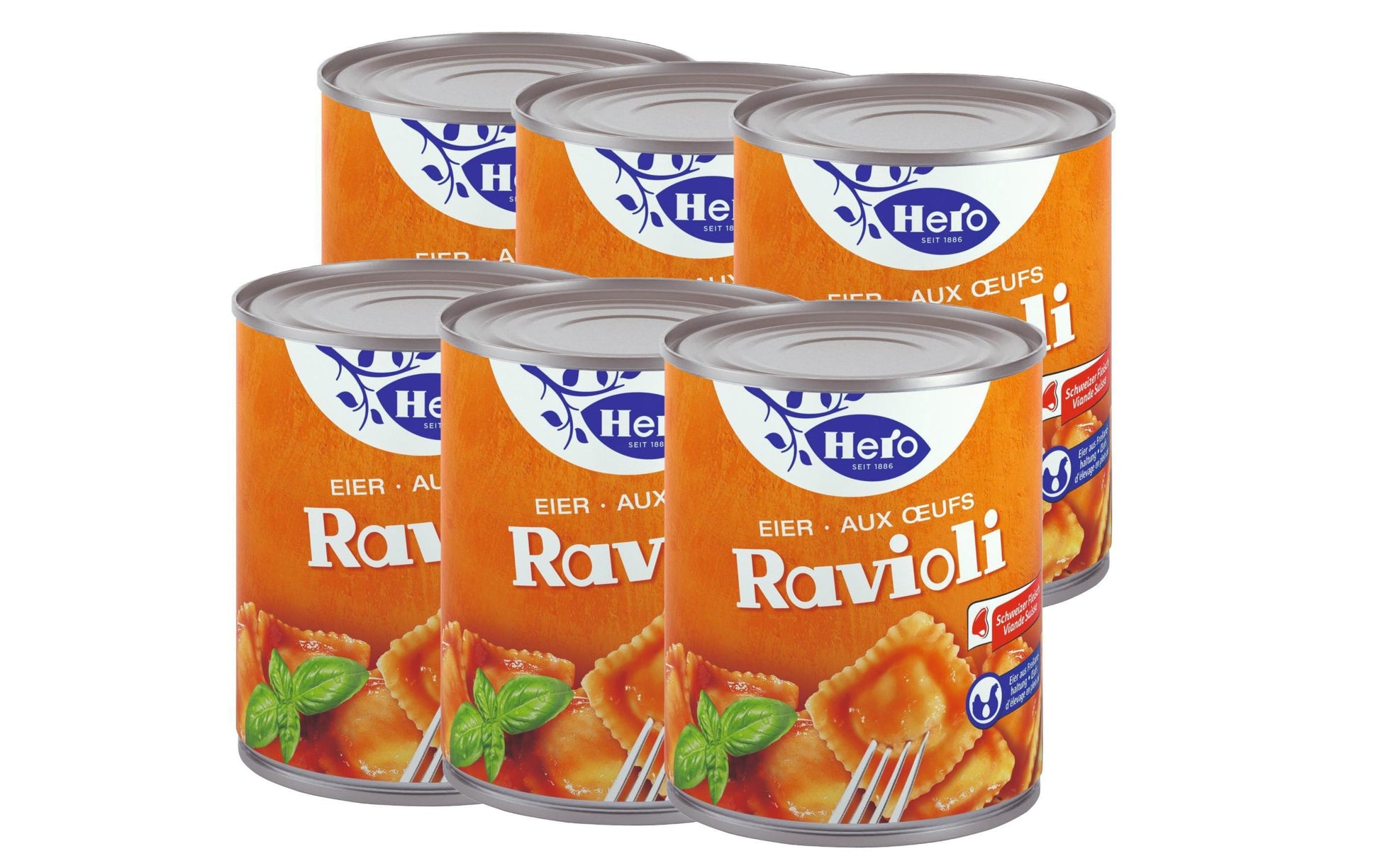 Hero Eier-Ravioli Rind & Tomate – 6×870 g