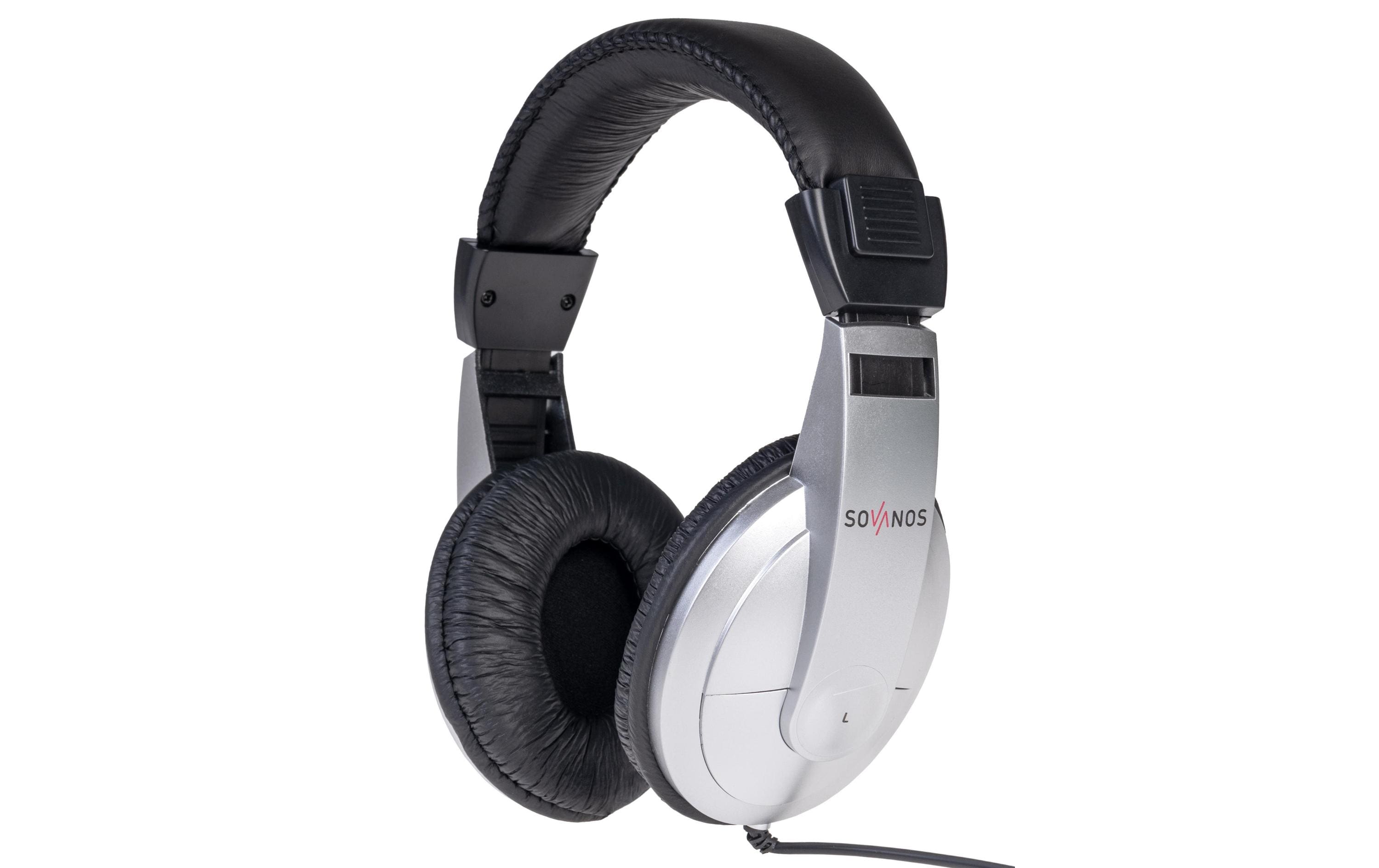 Sovanos SVH100-SI DJ-Kopfhörer – Over-Ear, Kabelgebunden, 3,5 mm Klinke, Silber