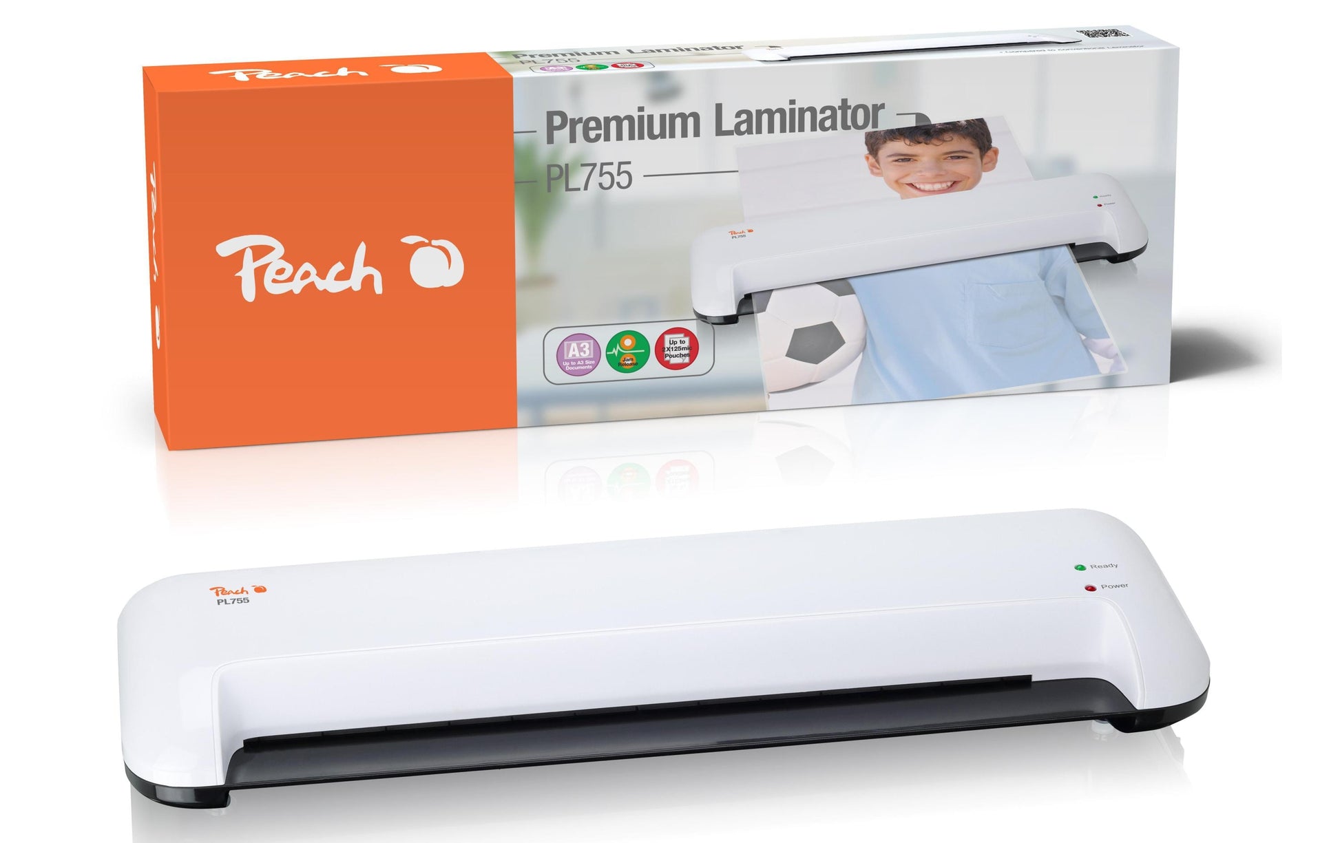 Peach PL755 Laminiergerät A3 – Heisslaminator, bis 125 µm, 2 Rollen, 400 mm/min