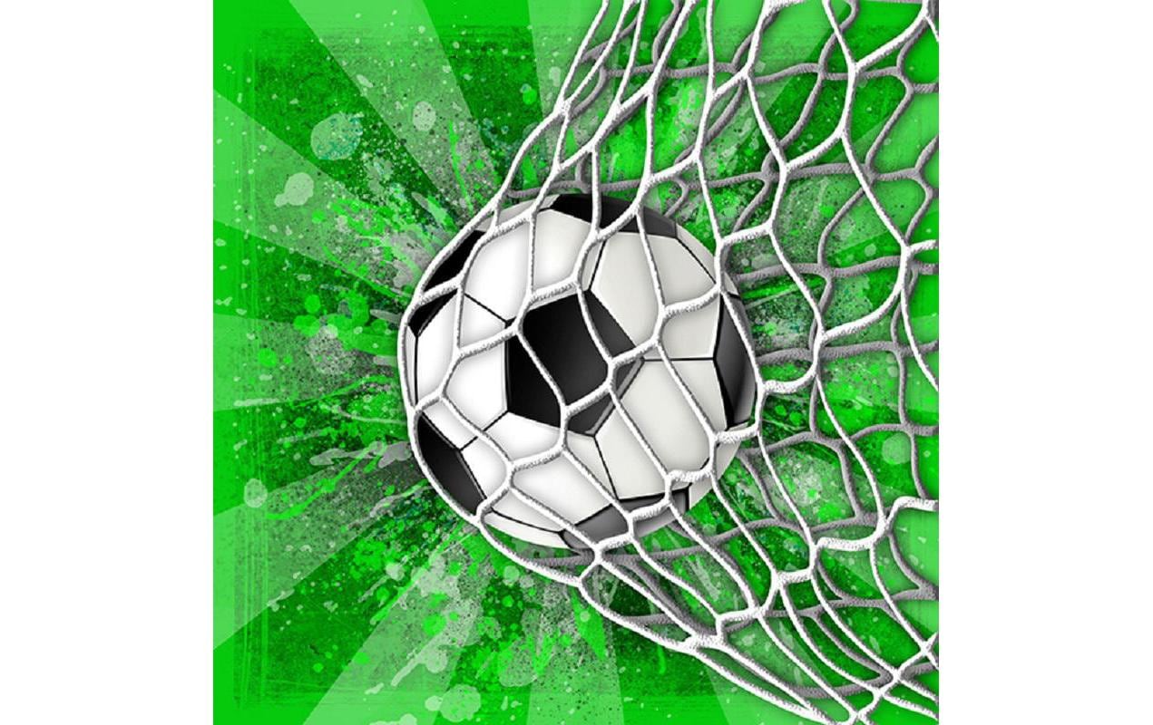 Braun + Company Servietten Fussball – mehrfarbig – 33 × 33 cm, 3-lagig – 20 Stück