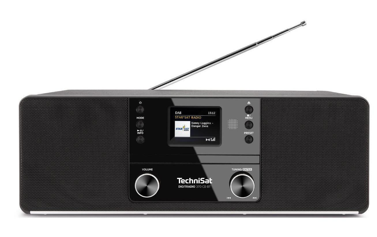TechniSat DigitRadio 370 CD BT – DAB-/Internetradio – Tischradio – DAB+, UKW, CD, Bluetooth – Schwarz