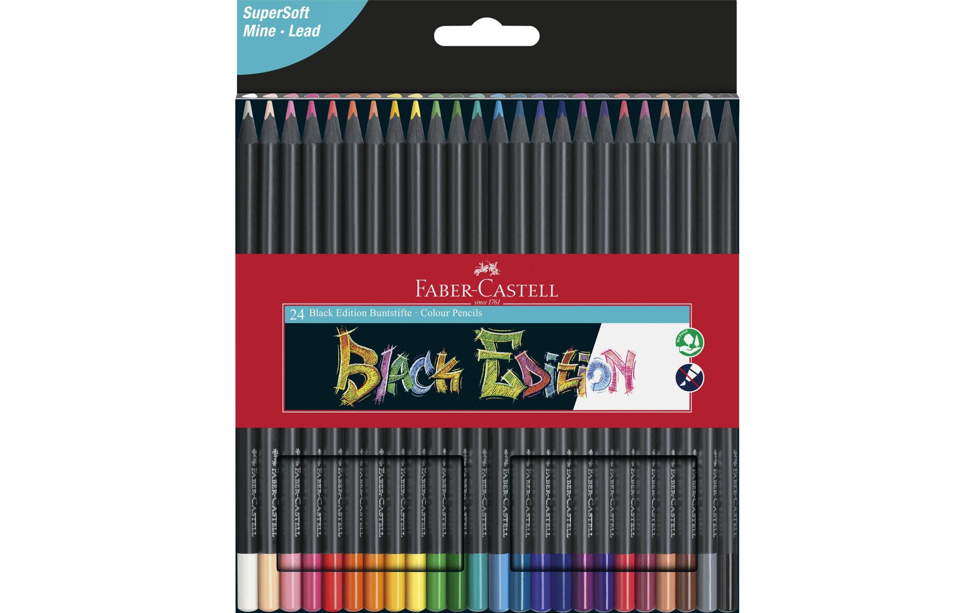Faber-Castell Buntstifte Classic – 24 Farben, im Kartonetui, Ø 3 mm, dreikantig, FSC