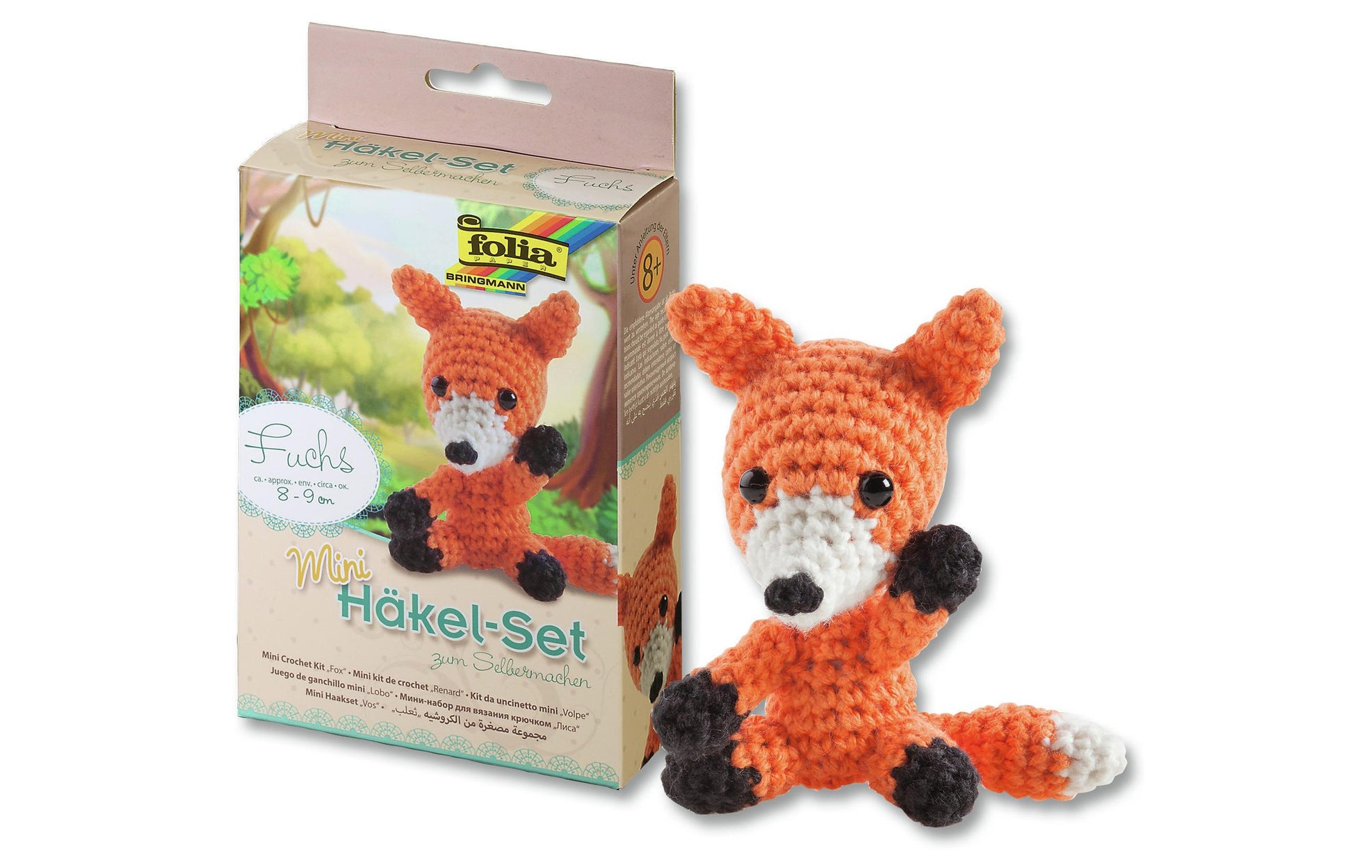Folia Mini-Häkelset Fuchs – Mehrfarbig