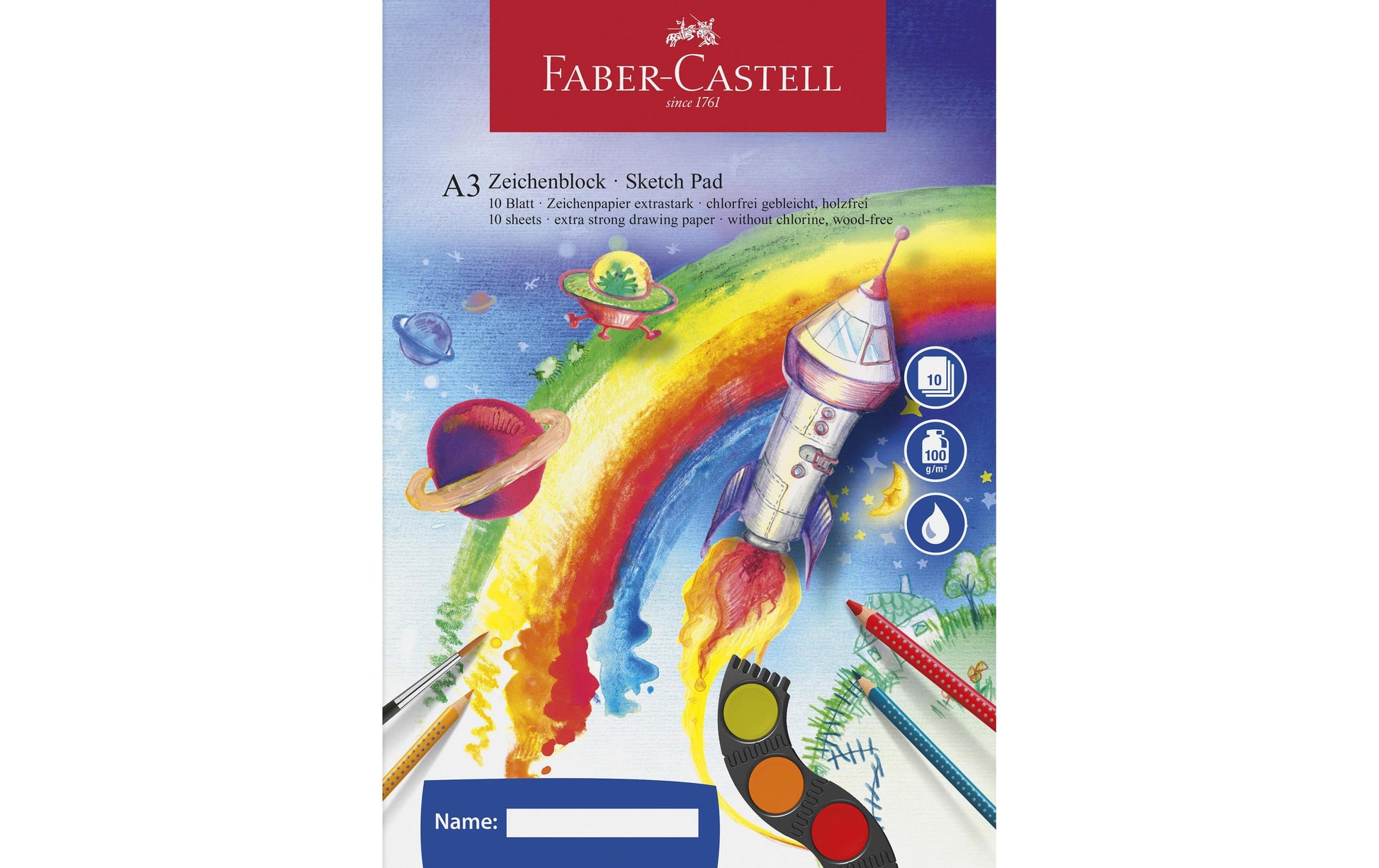 Faber-Castell Skizzenblock – A3 – 100 g/m² – 10 Blatt