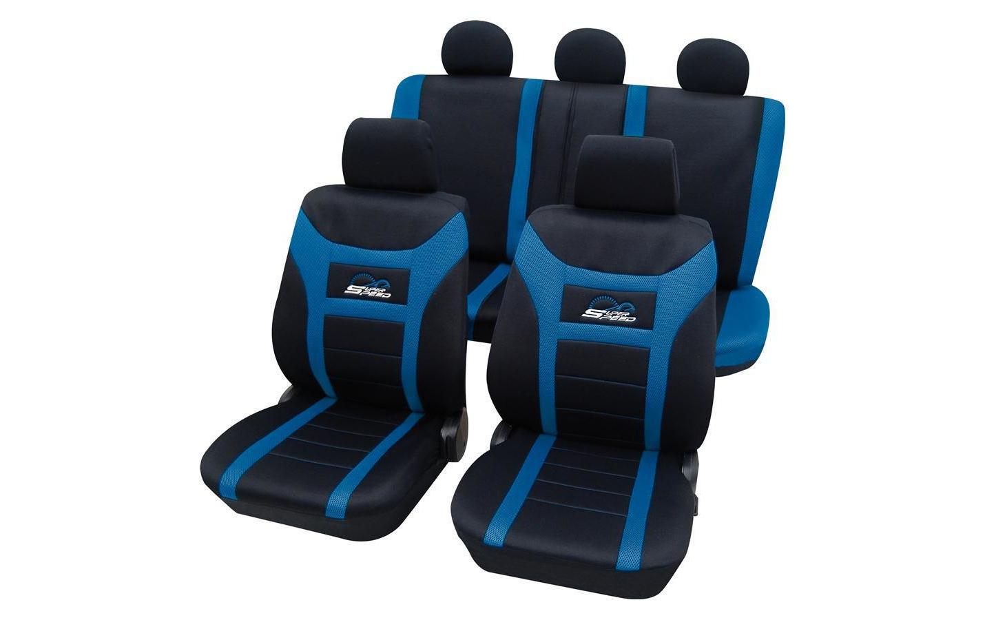 Hp autozubehör Autositzbezug SAB 1 Vario – Set – Blau, Polyester – Super Speed – 11 Stk.