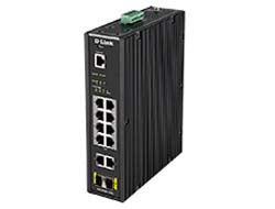 D-Link DIS-200G-12PS – Managed Switch – 10×GbE, 2×SFP, L2, PoE+ 240 W, 19" Rack